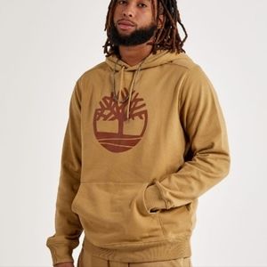 Mens Timberland Core Front Logo Hoodie Bronze Brown/Medium Brown Size XL